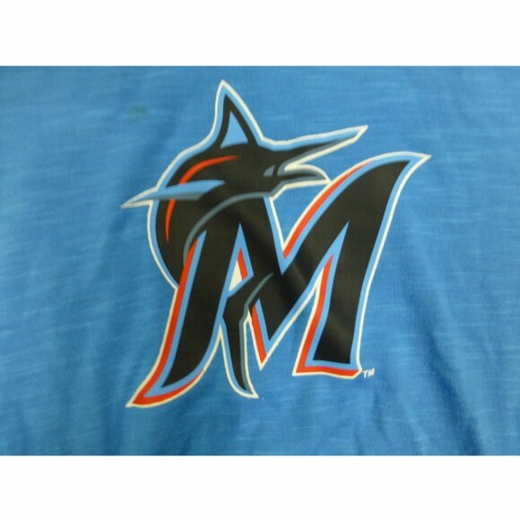 Miami Marlins New Era Front Twist Top T-Shirt **STAIN BY LOGO** - Picture 7 of 14